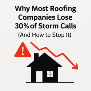 Why Most Roofing Companies Lose 30% of Storm Calls (And How to Stop It)