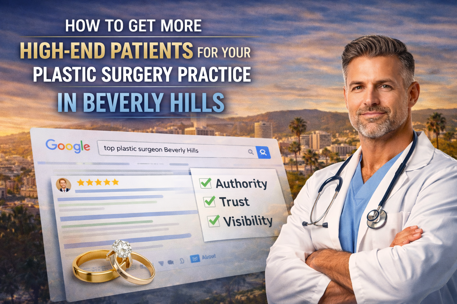 Plastic surgeon in Beverly Hills attracting high-end patients through SEO, Google rankings, and online authority