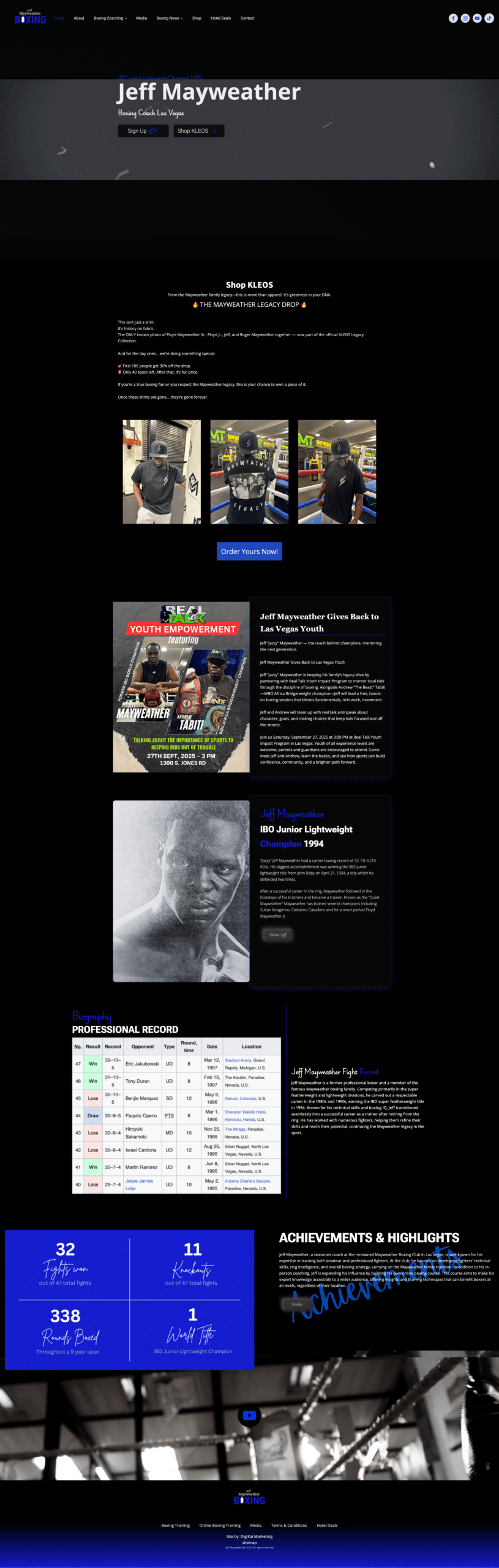 Jeff Mayweather Website