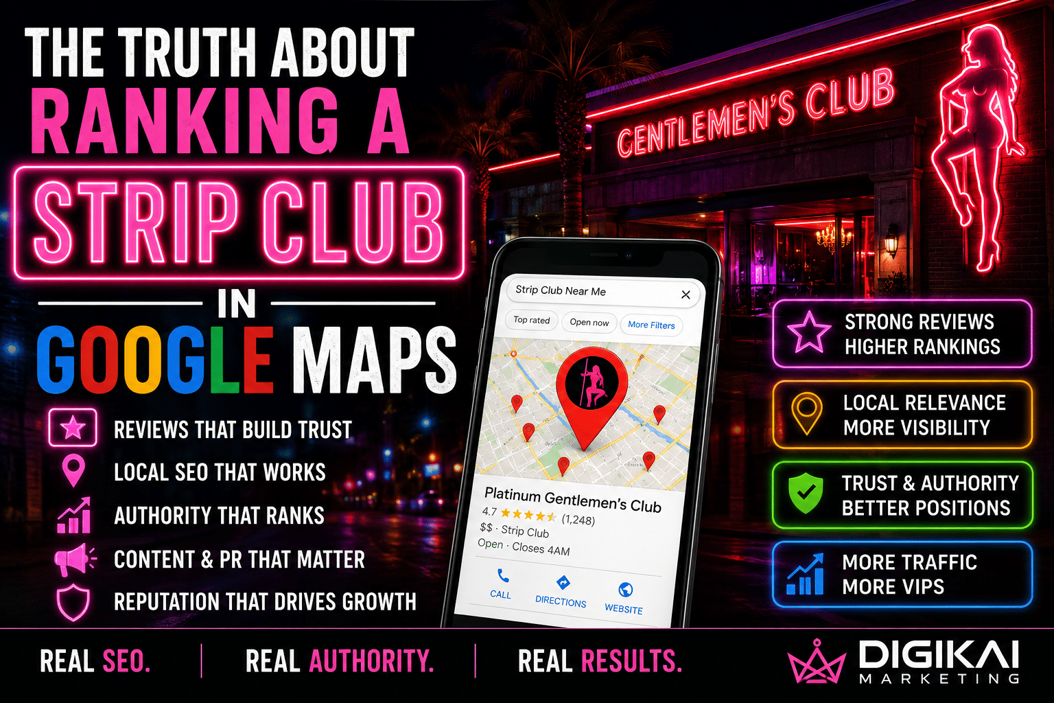 ranking a strip club in google maps